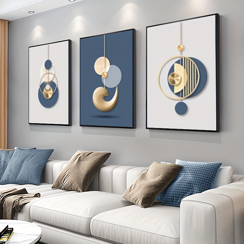 Luxury Lifestyle Furniture - 3pcs 현대 벽 예술 그림 황금