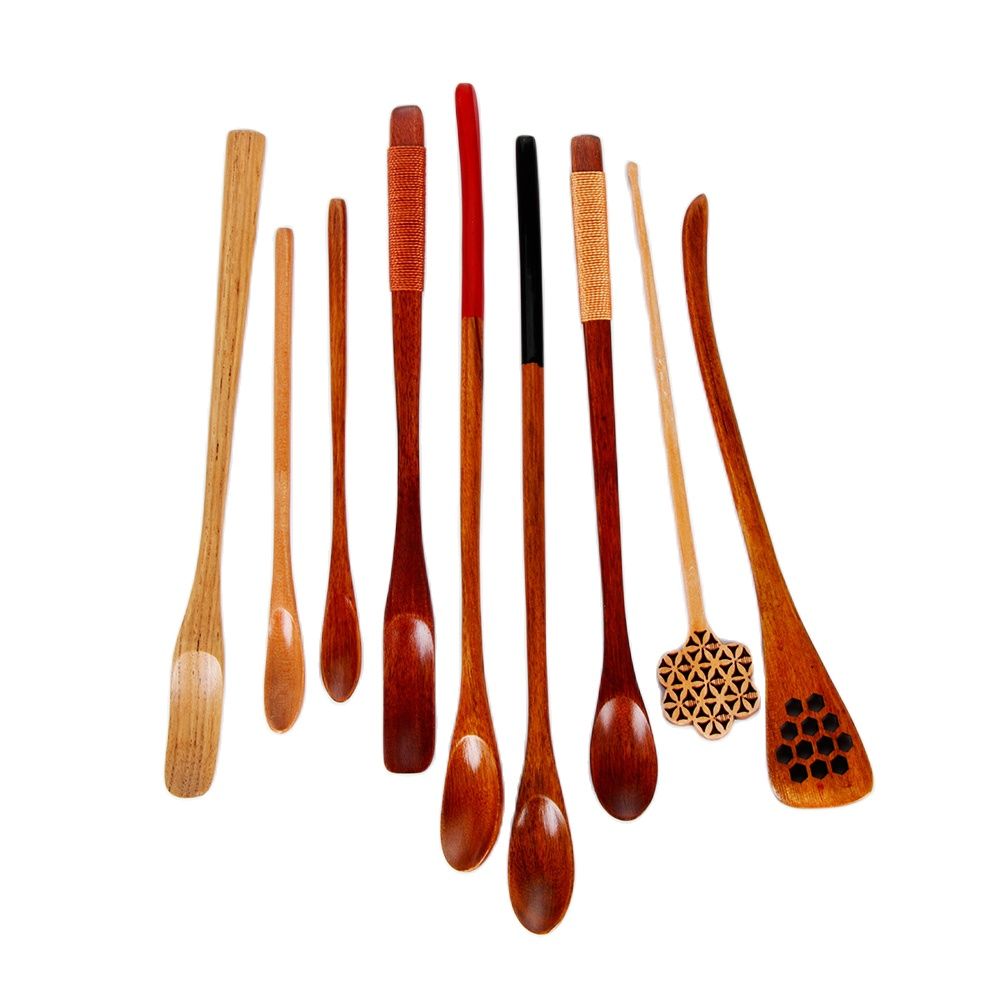 Bamboo Cutlery Set - 나무 요리기구 차 잎 말차 스틱,
