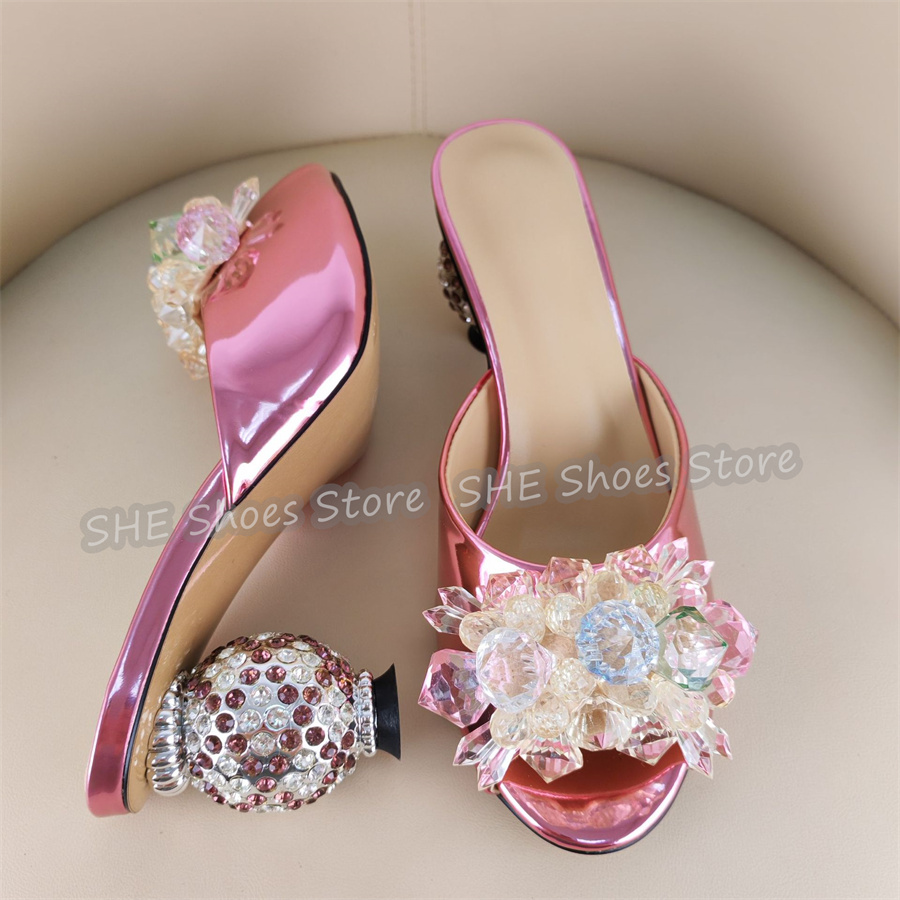Crystal Ball Decor - 볼 디자인 라인스톤 힐 여성용 피프토