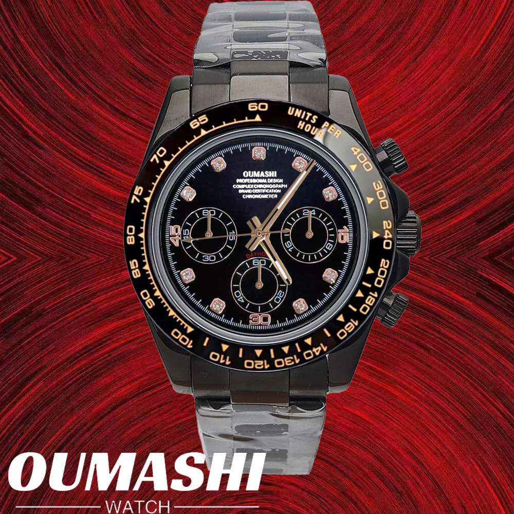 Luxury Zone - VK63 시계 39.3mm 럭셔리 시계 남성용