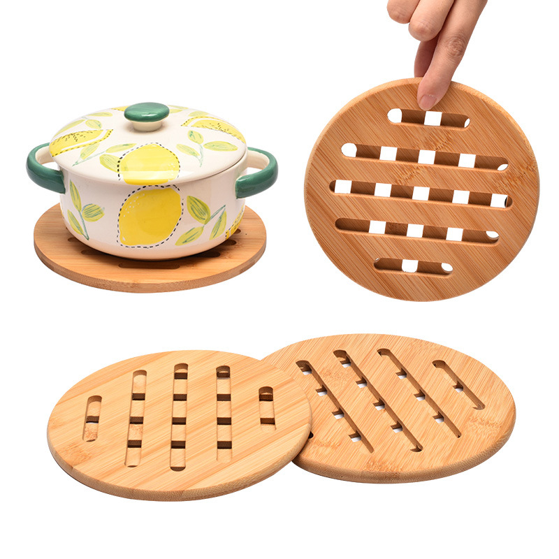 Bamboo Cutlery Set - 1 Pc 라운드 대나무 주방 단열