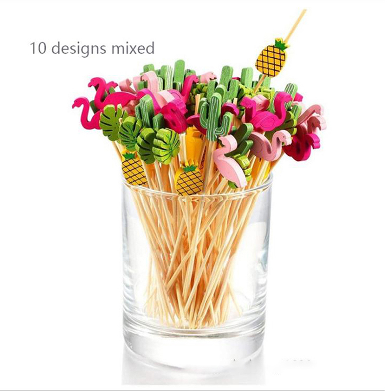 Bamboo Cutlery Set - 100pcs12cm 대나무 픽 뷔페 컵케이크 과일
