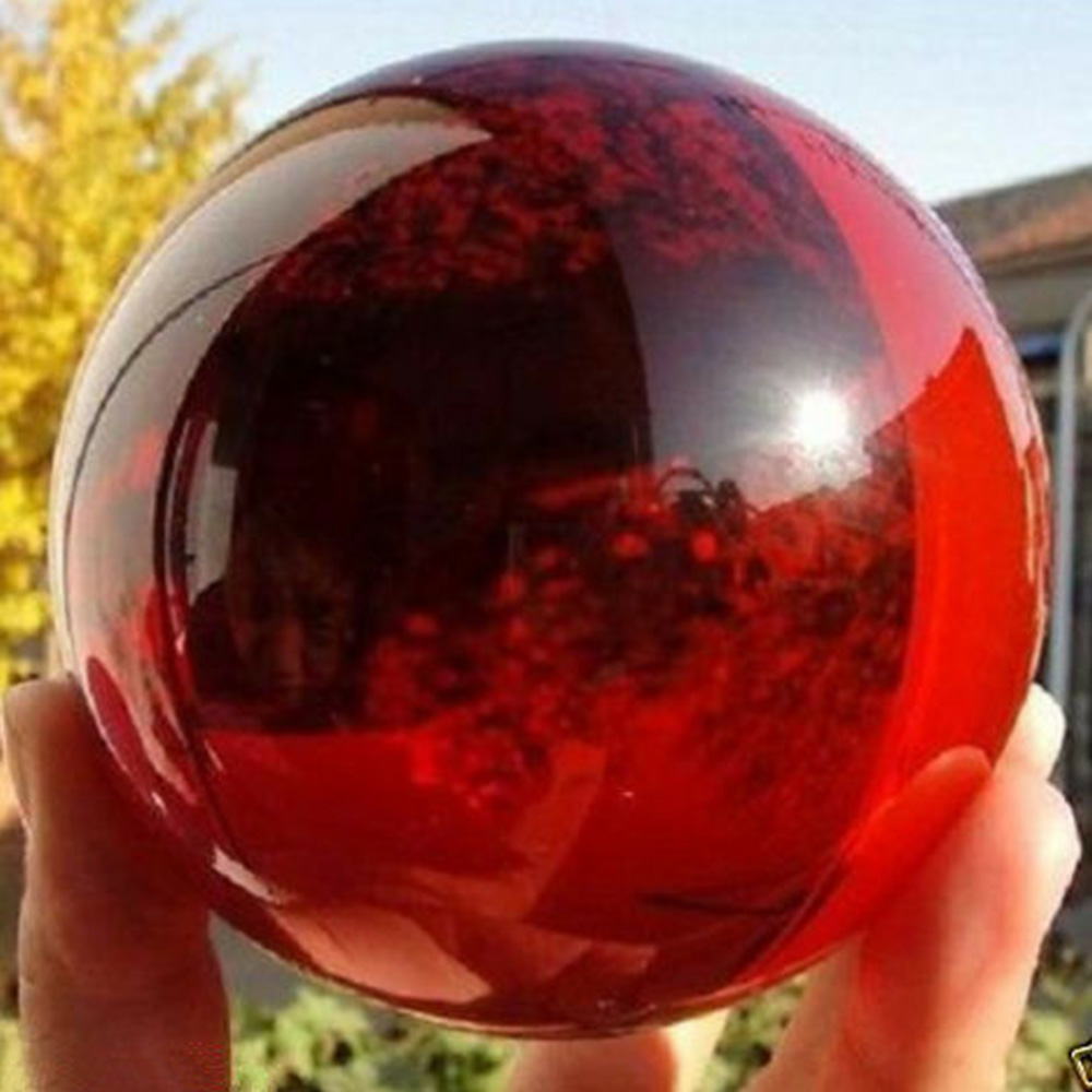 Crystal Ball Decor - 40/50/60mm 아시아 희귀 천연 레드 K9