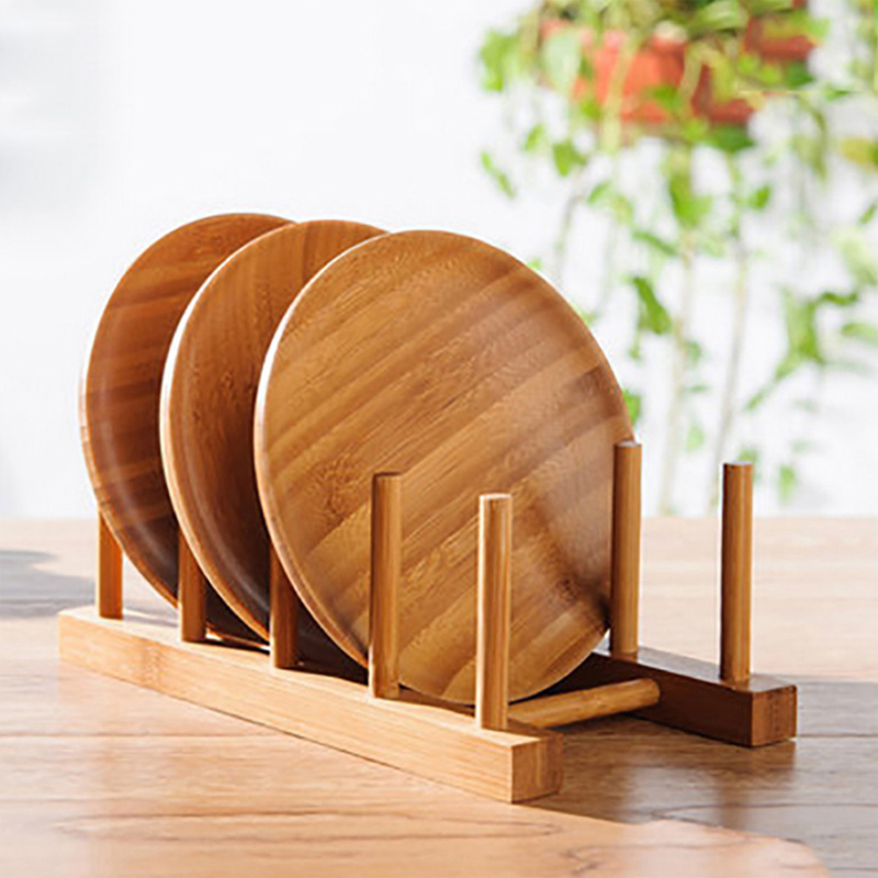 Bamboo Cutlery Set - 주방 드레이너 랙 접시 냄비 뚜껑