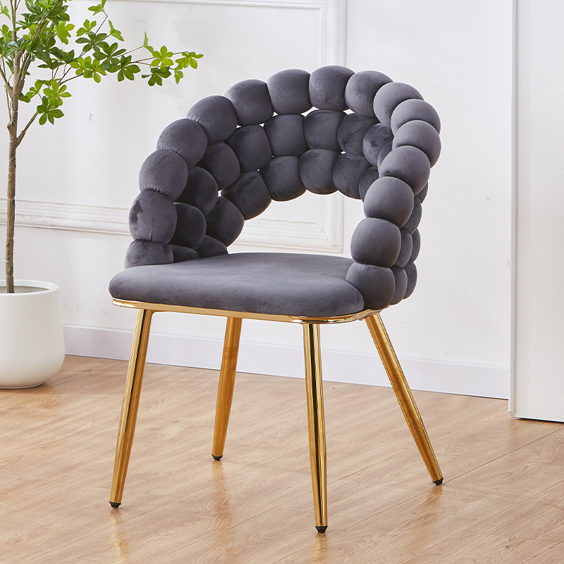 Luxury Lifestyle Furniture - 현대적인 고급형 하이백 다이닝 체어, 곡선형