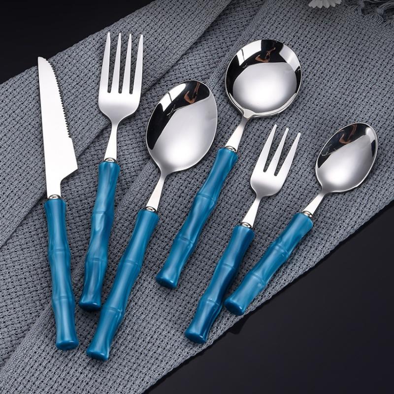 내구성 있는 대나무 손잡이 스테인리스 스틸 주방 식기  - Bamboo Cutlery Set 리뷰 및 가격