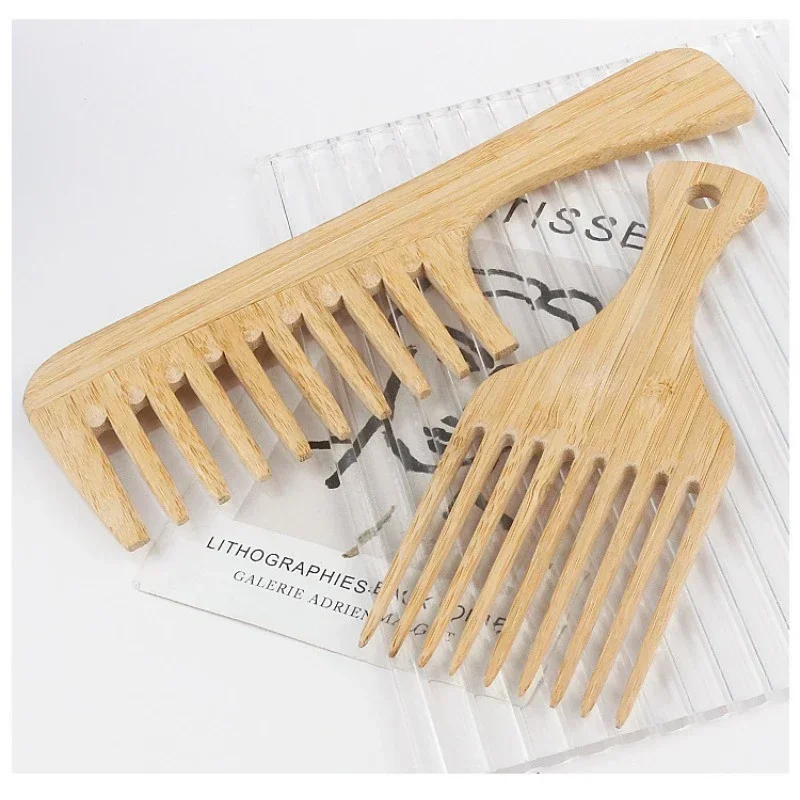 1Pcs 천연 대나무 나무 머리 빗 여성을위한 정전기  - Bamboo Cutlery Set 리뷰 및 가격