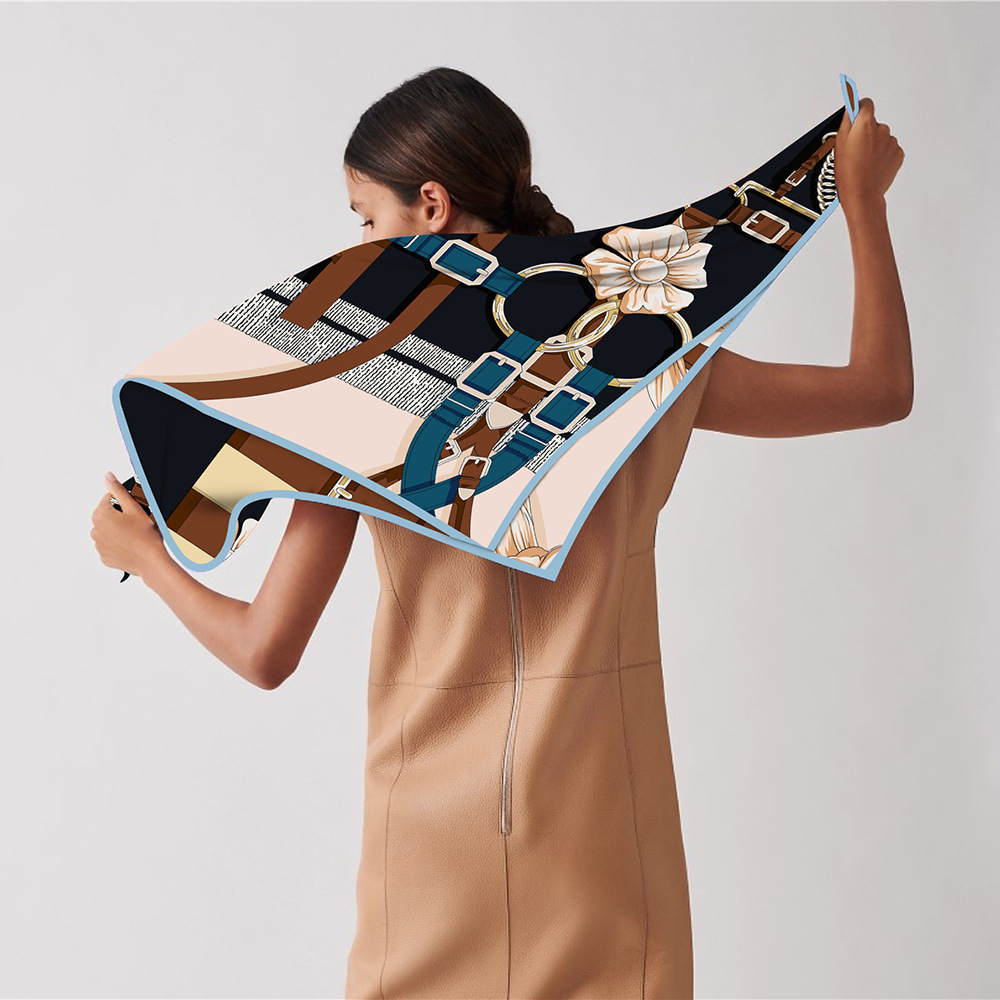 90cm 새로운 디자인 벨트 능 직물 실크 스카프 목도 - Luxury Zone 리뷰 및 가격