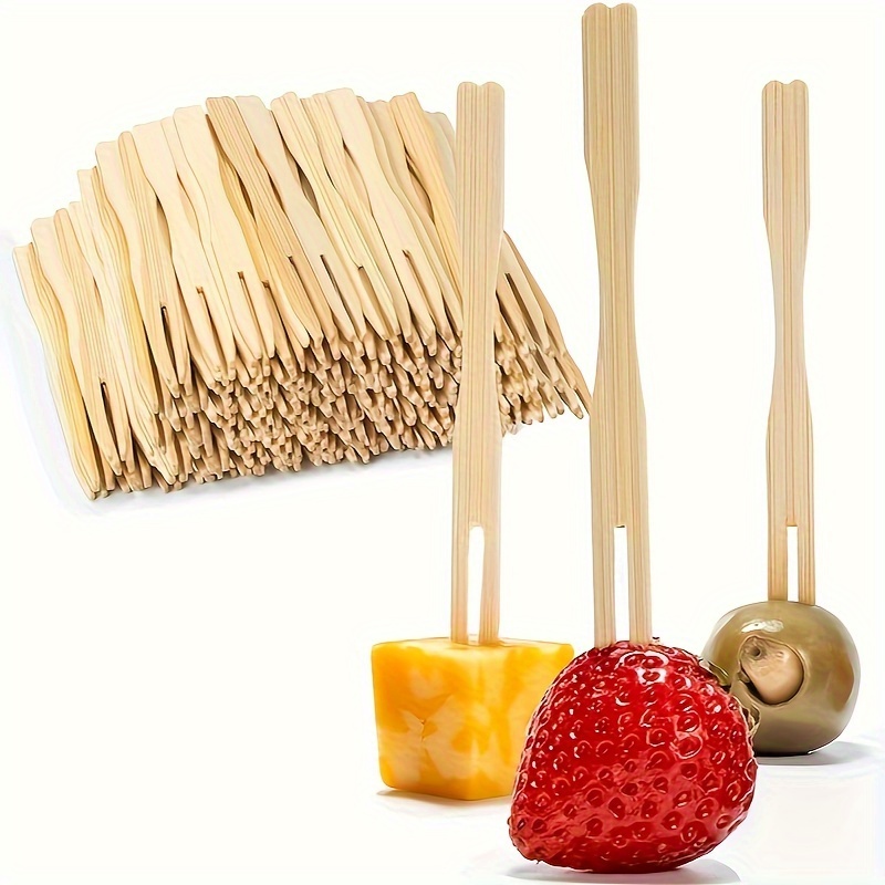 고품질 대나무 과일 포크, 일회용 미니 포크, 결혼식, - Bamboo Cutlery Set 리뷰 및 가격