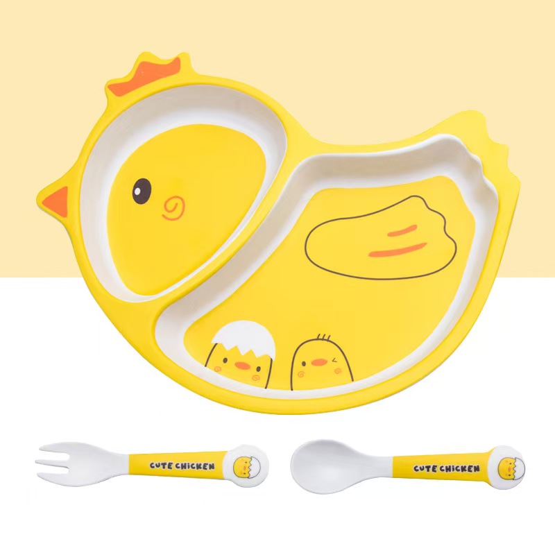 귀여운 만화 닭 대나무 섬유 식기 세트 - 접시, 그릇 - Bamboo Cutlery Set 리뷰 및 가격
