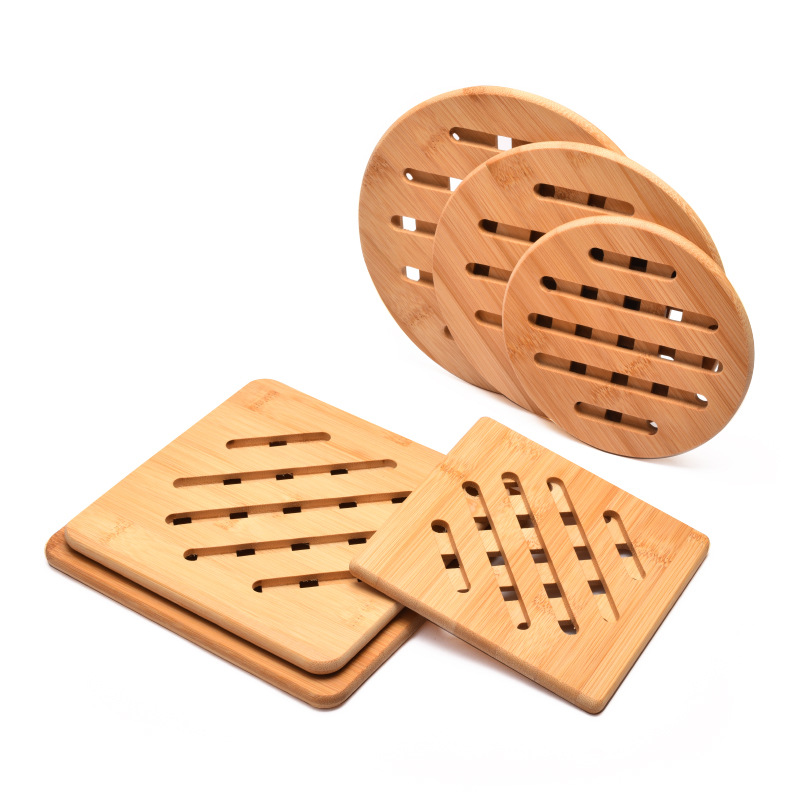 1 Pc 라운드 대나무 주방 단열 패드 뜨거운 요리/냄 - Bamboo Cutlery Set 리뷰 및 가격