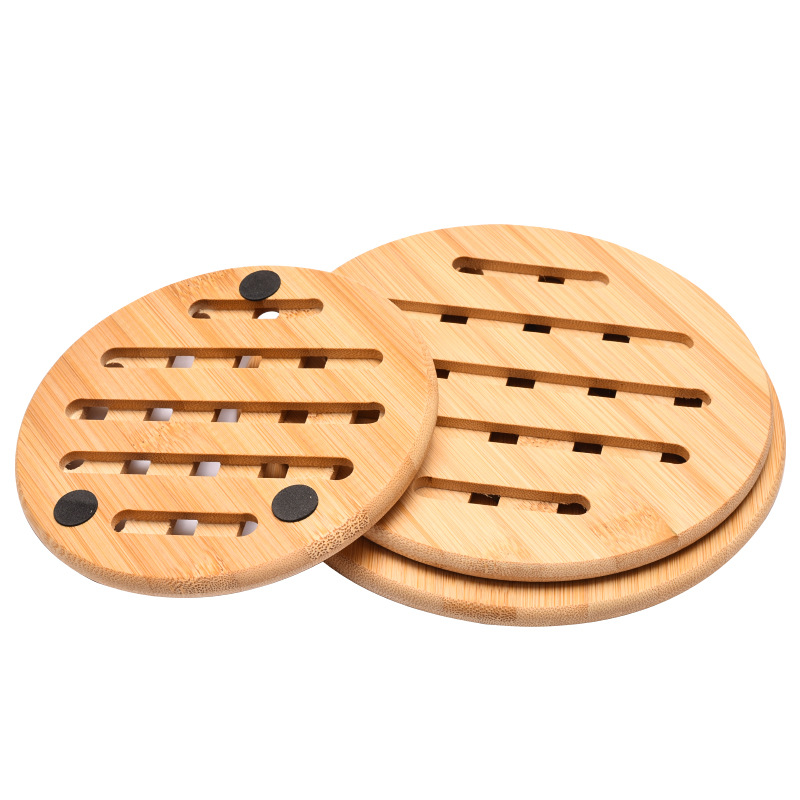 1 Pc 라운드 대나무 주방 단열 패드 뜨거운 요리/냄 - Bamboo Cutlery Set 리뷰 및 가격