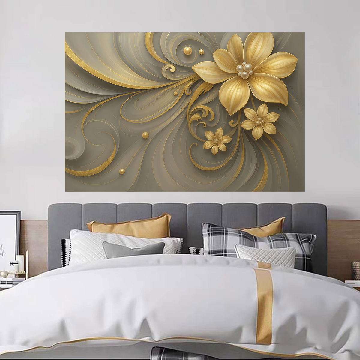 1pc 라이트 럭셔리 골드 플라워 진주 릴리프 원형 플 - Luxury Lifestyle Furniture 리뷰 및 가격