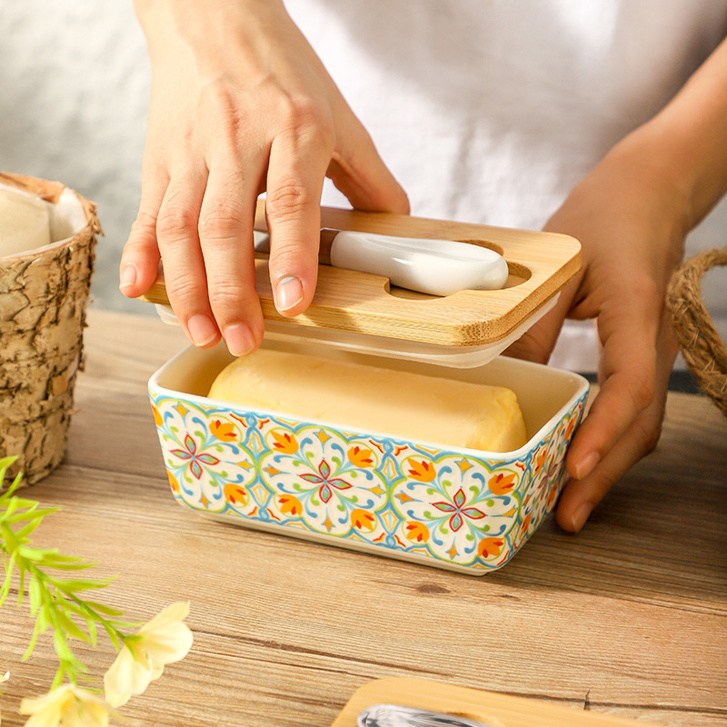 미국식 전원풍 세라믹 버터 용기, 레스토랑용 밀봉 치즈 - Bamboo Cutlery Set 리뷰 및 가격